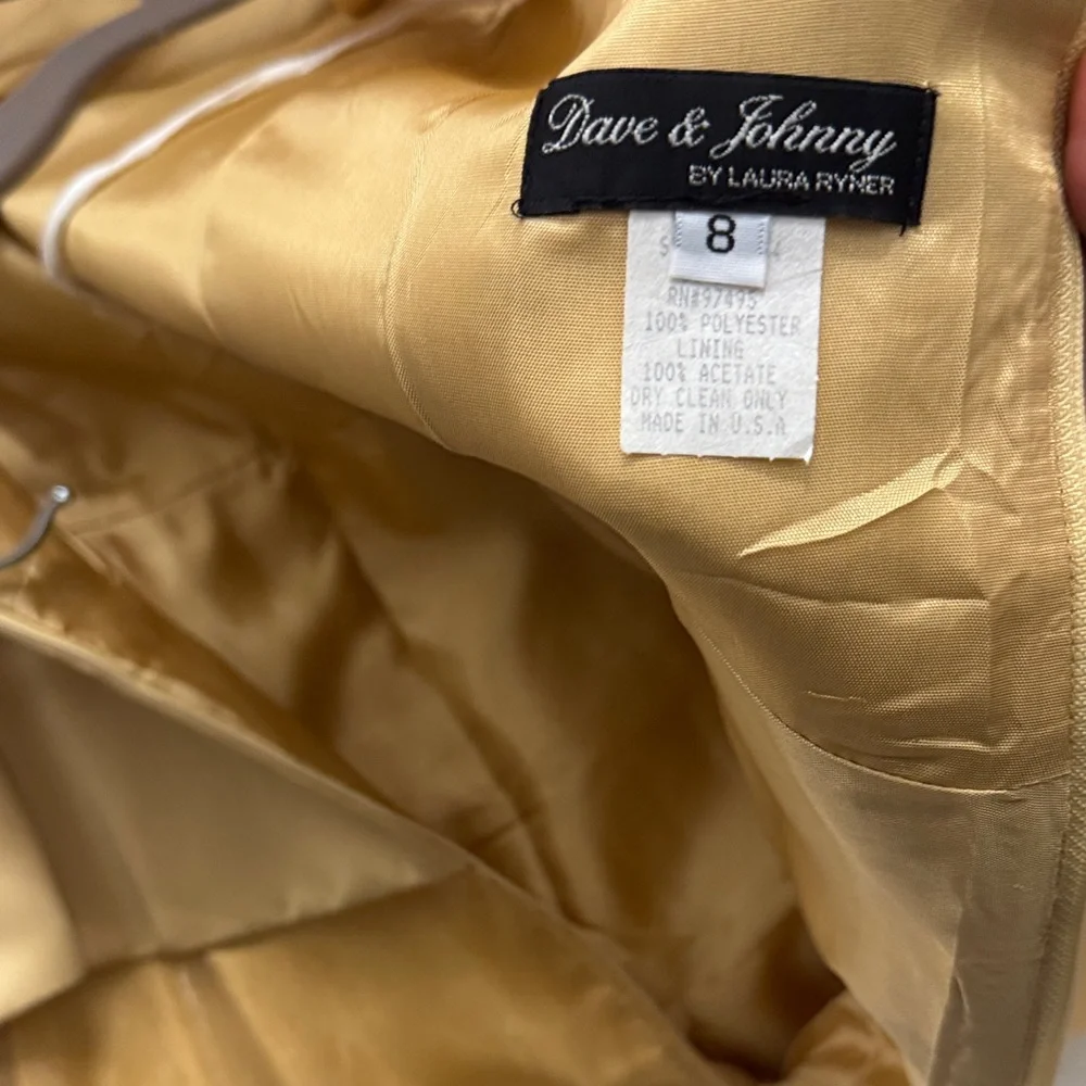 Dave & Johnny Gold Prom Dress - Picture 5 of 5